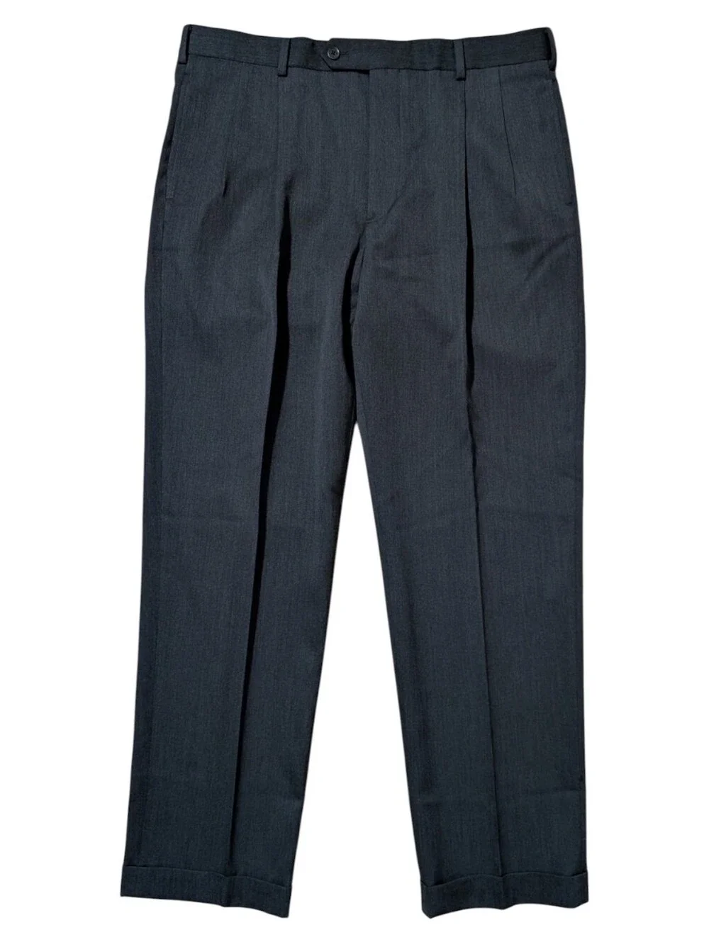 Brooks Brothers 1818 Madison 100% Wool Pleated Dress Pants 38x32 Charcoal NWT